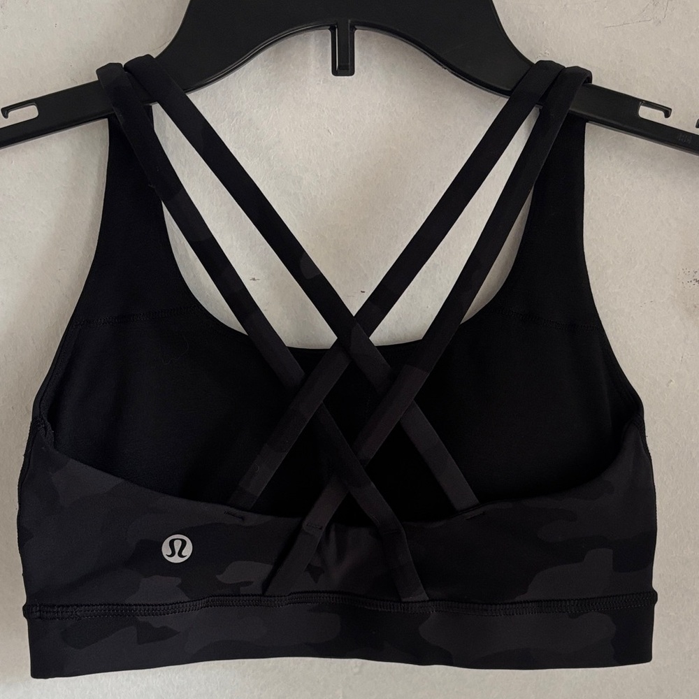 lululemon Black Camo energy bra